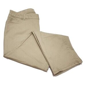 Sonoma Life Style Women's Straight Leg Pants Tan Size 16P